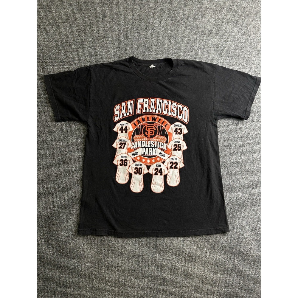 Mens San Francisco Giants Candlestick Park Farewell T-Shirt, Size M